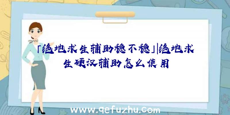 「绝地求生辅助稳不稳」|绝地求生硬汉辅助怎么使用